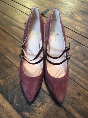 Kate Spade "Elpetha" red chestnut suede pumps 7.5M
